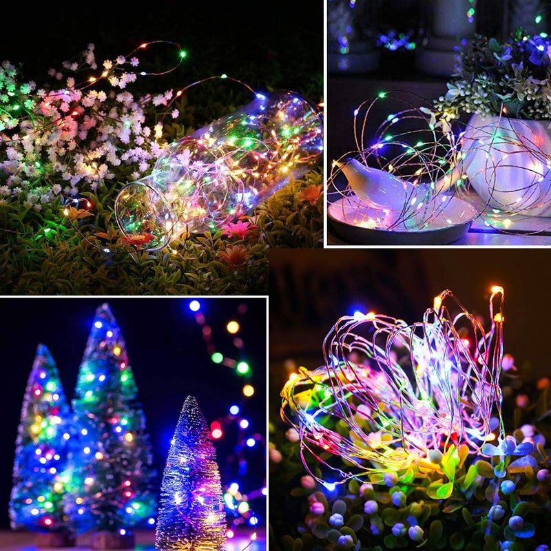 Lezonic Outdoor Solar Christmas Lights Waterproof,2 Pack Total 240LED 24M/80Ft Garden Light Waterproof 8 Modes Outdoor Copper Wire Solar String Lights Patio Decor,Porch Hanging Light (Colored) - Image 2